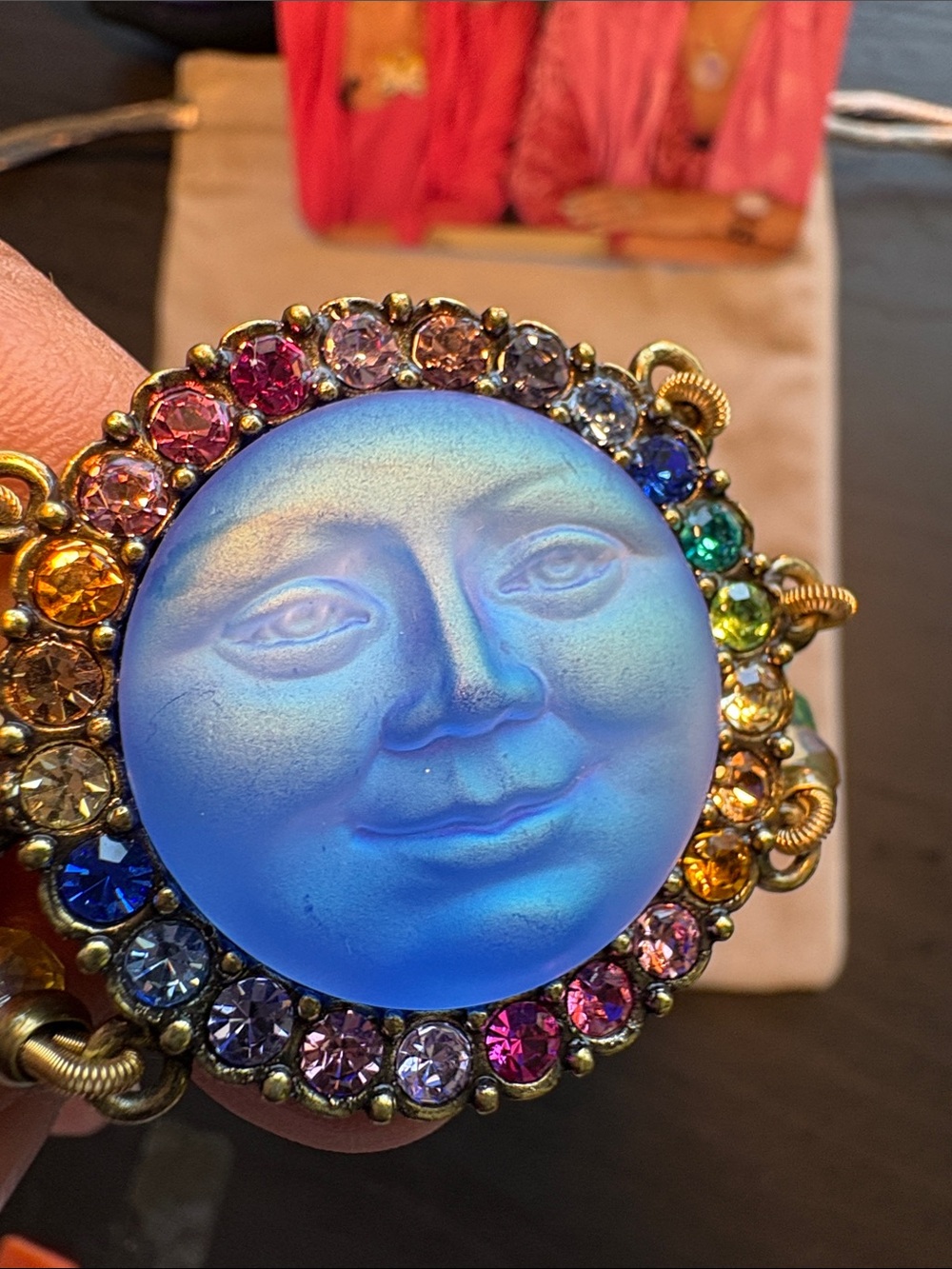 Kirk's Folly Multicolor Beaded Moon Face Bracelet - Picture 2 of 5